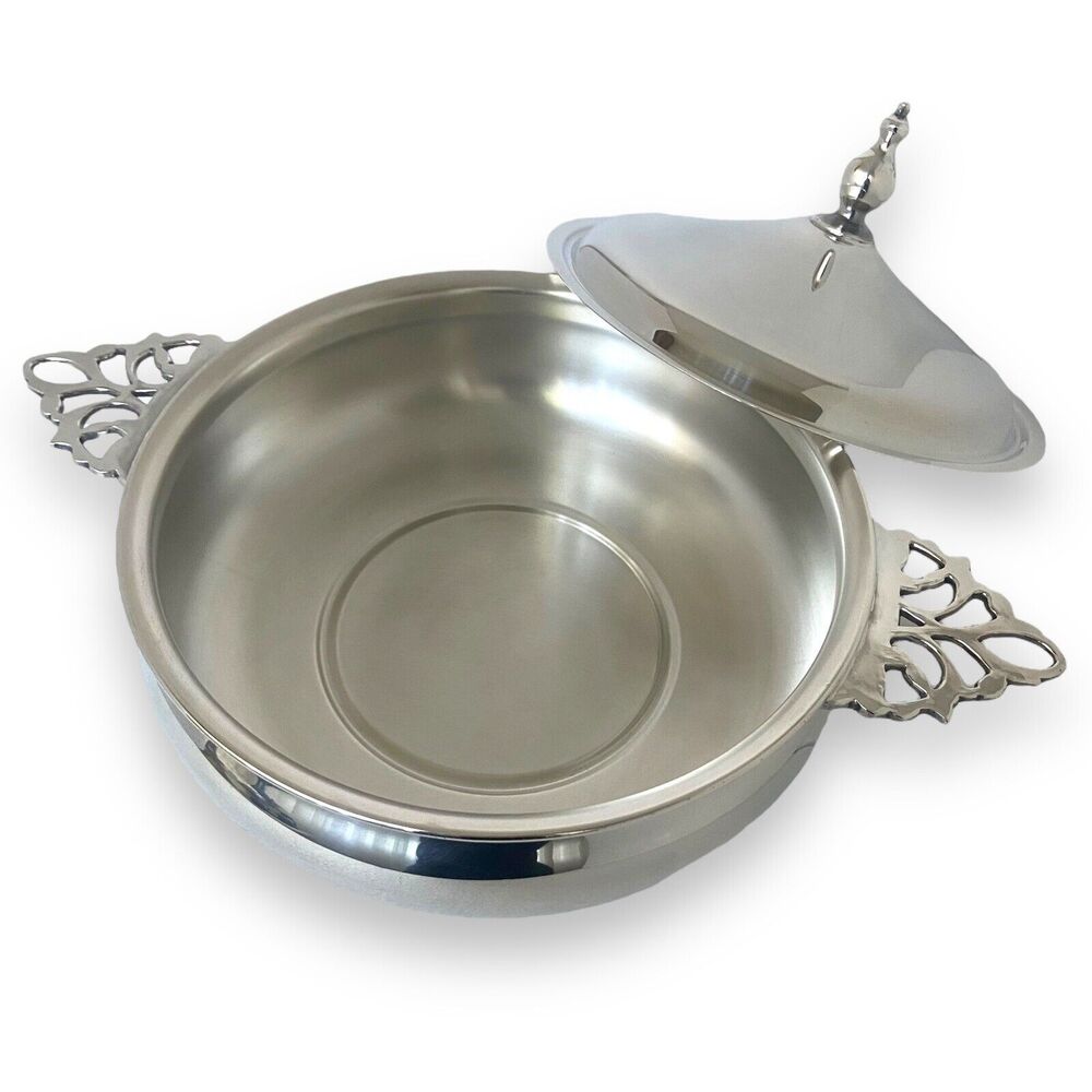 Vintage F.B. Rogers Silver Plate Server Casserole with Lid Handles Serveware